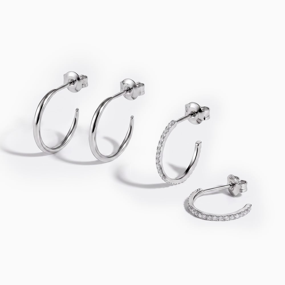 "Daydrift" Ensemble de boucles d'oreilles à superposer
