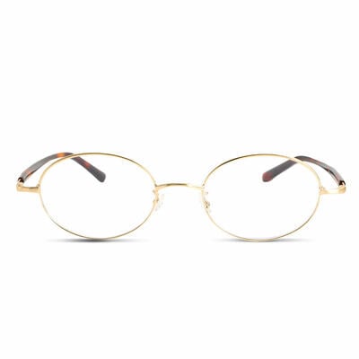 Ophelia Gold Oval Glasses