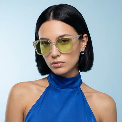 Daniel Clear Square Sunglasses