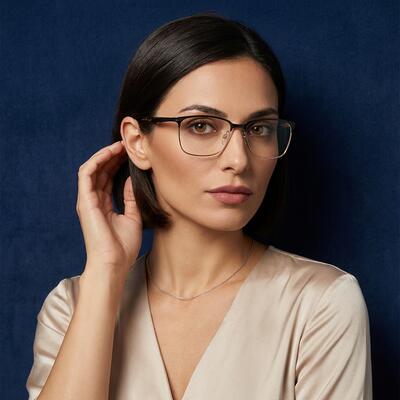 Auroee Black Browline Glasses