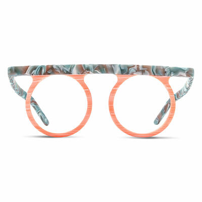 Danielle Orange Round Glasses