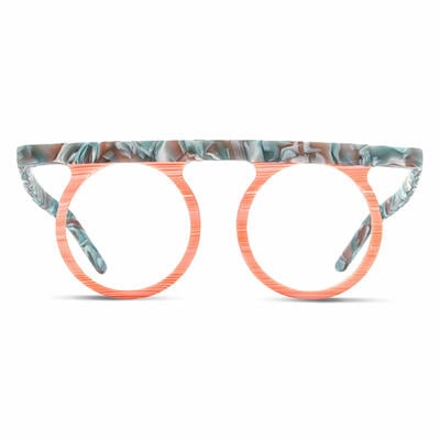 Danielle Orange Round Glasses