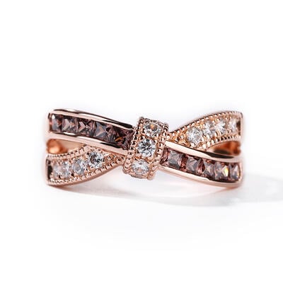 Jeulia Crossover Sterling Silver Women's Band