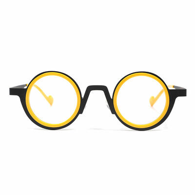 Careg Black Round Glasses