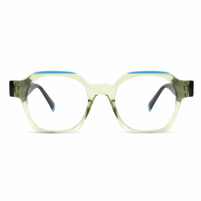 Ursulie Green Geometric Glasses