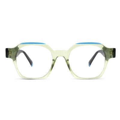 Ursulie Green Geometric Glasses