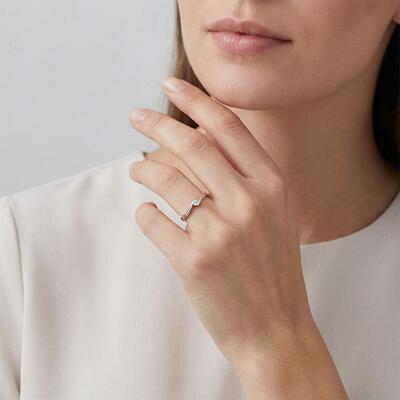 "Almost Touching, Always Holding" Classic Wedding Band