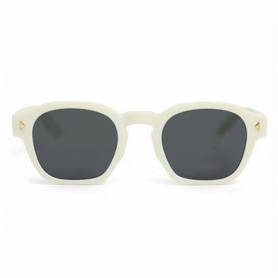 Joshua White Square Sunglasses