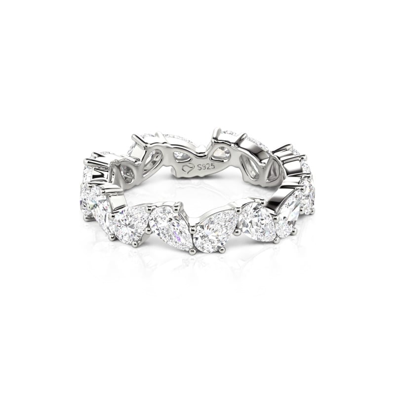 Jeulia Marquise Cut Eternity Band for Women Sterling Silver