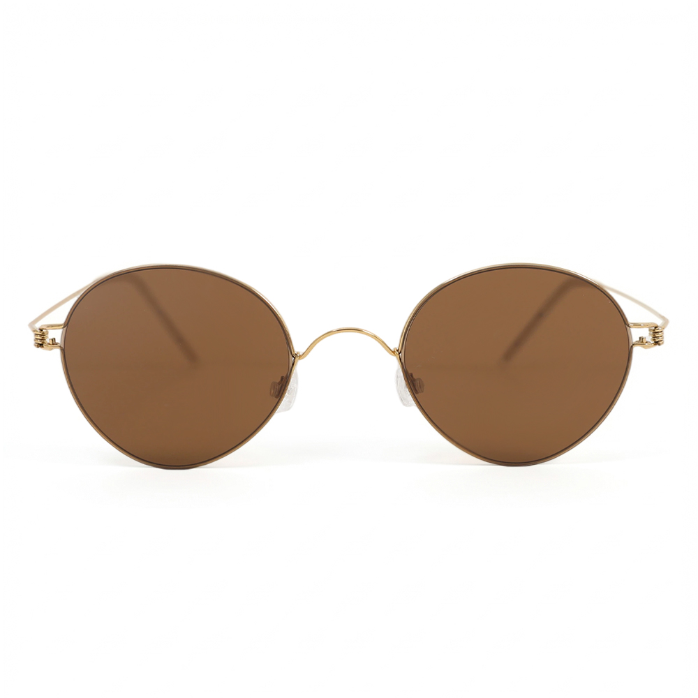 Clara Gold Round Sunglasses