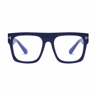 Vibrant Blue Square Glasses