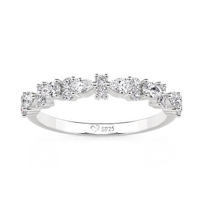 Jeulia Bande Éternité Empilable Simple en Argent Sterling