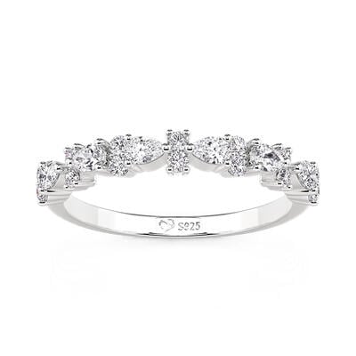 Jeulia Bande Éternité Empilable Simple en Argent Sterling