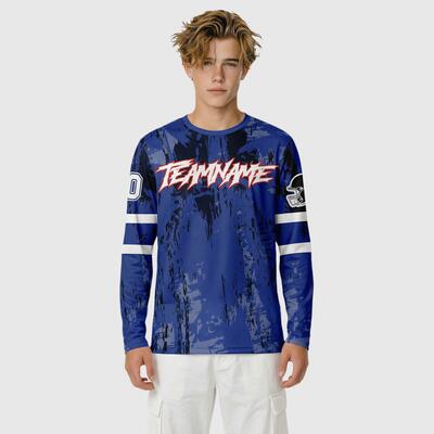 Custom Navy T-Shirt-New England-Inspired Fan Tee with Personalized Name & Number