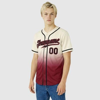 Custom Cream Fashion Baseball Jersey – Personalized Name, Number, Logo & Bulk Orders
