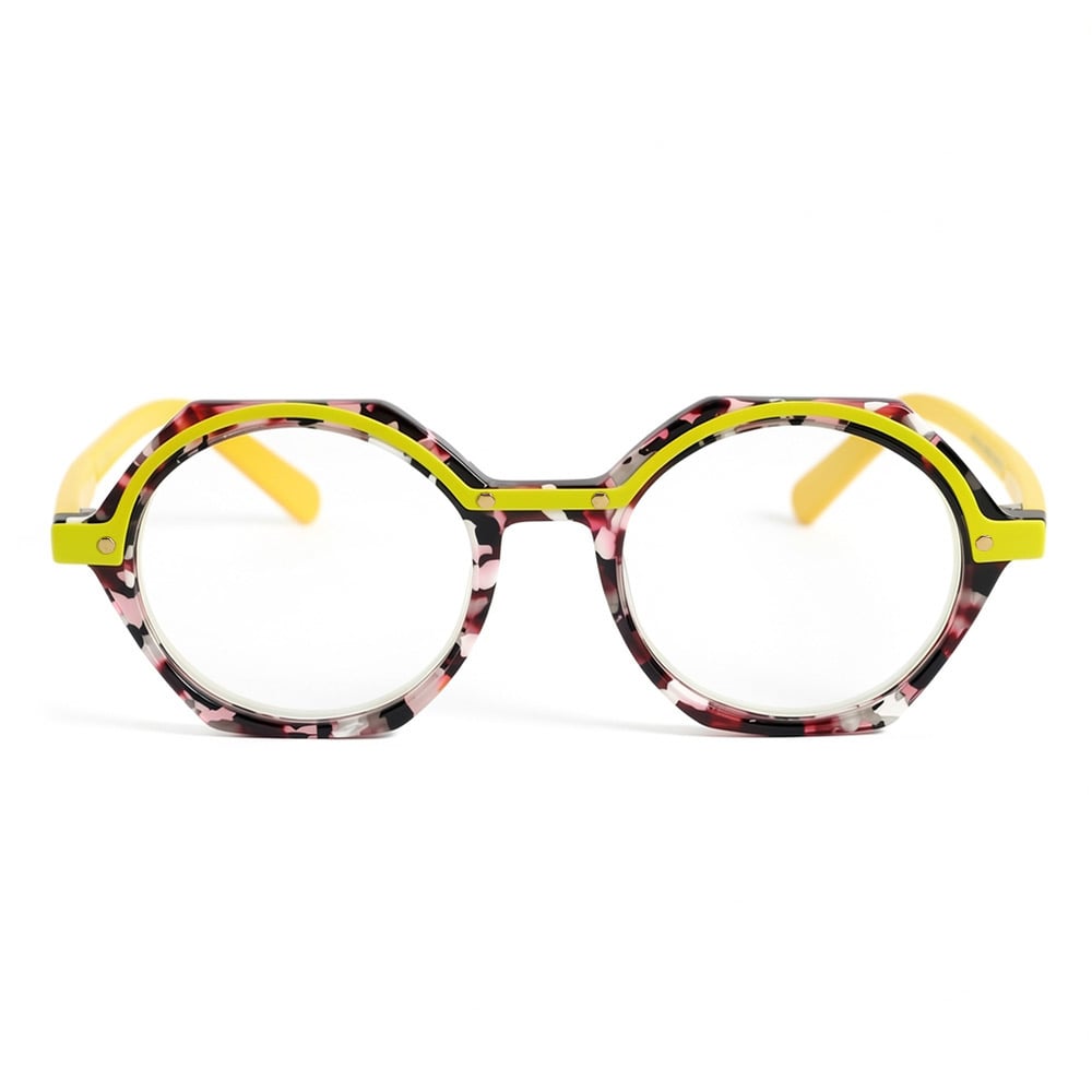 Louis Yellow Geometric Glasses