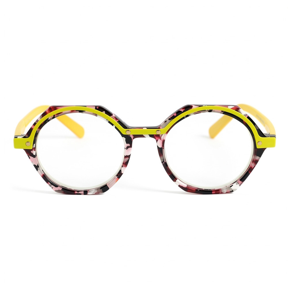 Louis Yellow Geometric Glasses