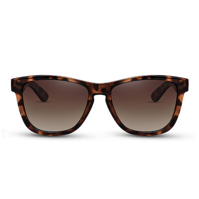 Jeulia "On the Run" Square Tortoise/Brown Gradient Polarized Unisex Sunglasses