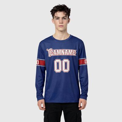 Custom Navy Buffalo-Inspired Fan T-Shirt with Personalized Name & Number