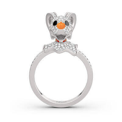 Jeulia "The Head of Team" Sterling Silver Ring