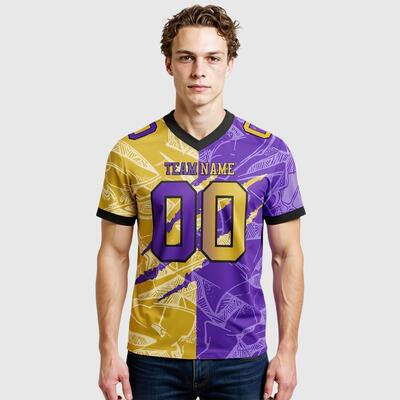 Interactive Football Jerseys Scratchable Gradient Layers & Personalized Logos Perfect for Fan Engagement Events