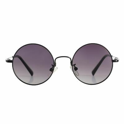 Grace Schwarze Runde Sonnenbrille
