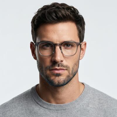 Pepys Gray Square Glasses