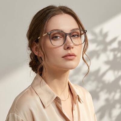 Bader Lunettes Carrées Grises