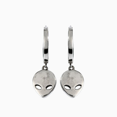 Jeulia "Cyber Alien" Sterling Silver Earrings