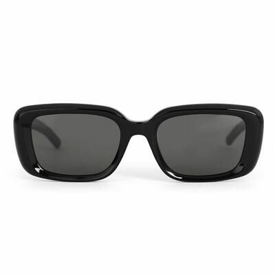 Hall Black Rectangle Sunglasses