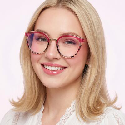 Harte Pink Cat Eye Glasses