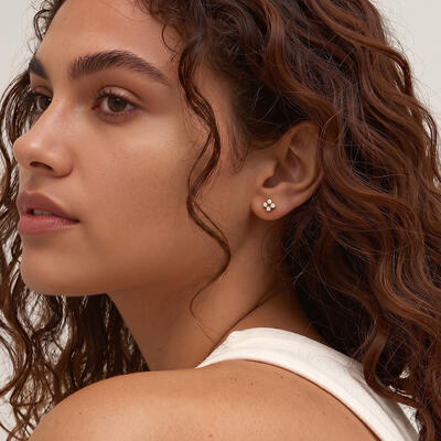 "The Best of Us" Round Cut Celestial Stud Earrings