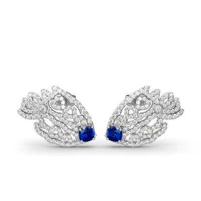 Jeulia Luxury Goldfish Sterling Silver Stud Earrings