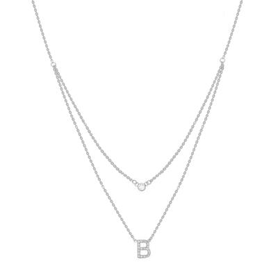 Jeulia Collar con Inicial de Plata Esterlina Personalizado