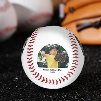 Personalized Baseball Add photos Gift for Father’s Day