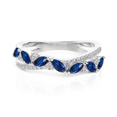 Jeulia Olivetta Anillo de Boda Eternidad Clásico Torcido