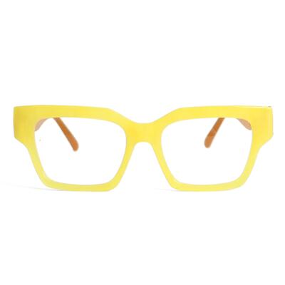 Isaiah Yellow Square Glasses