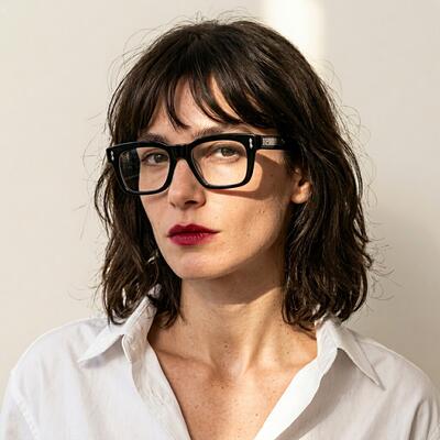 Thodore Black Square Glasses