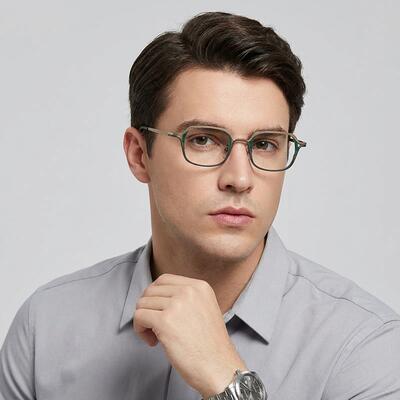 Geordiee Graue Quadratische Brille