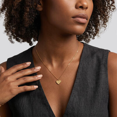 "The One Holds My Heart" Personalized Initial Necklace