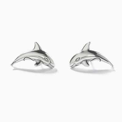 Jeulia "Small Orca" Sterling Silver Earrings