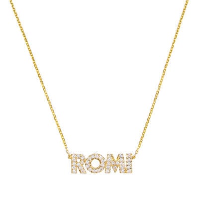 Jeulia "Because of You" Personalized Sterling Silver Name Necklace