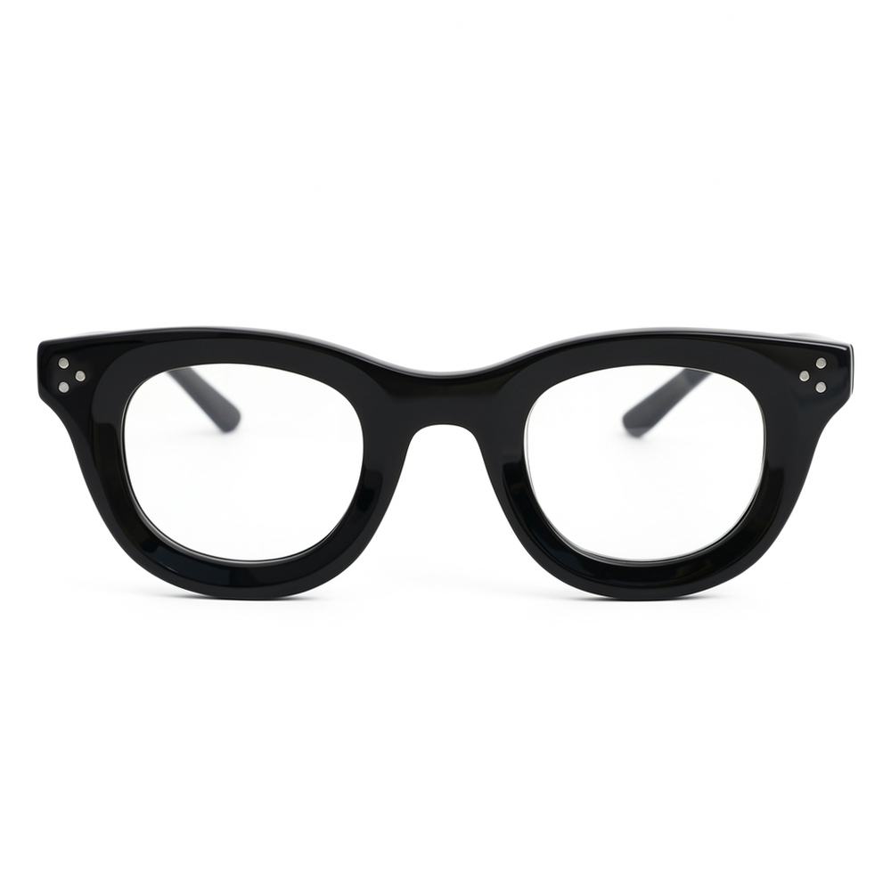James Black Round Glasses