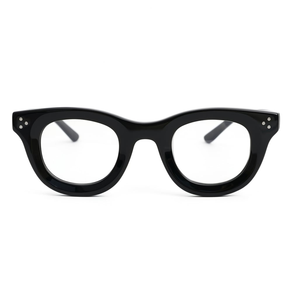 James Black Round Glasses