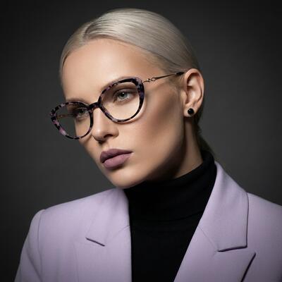Clark Gemusterte Cat Eye Brille