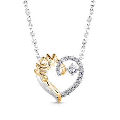 Jeulia Collier "L'amour maternel brille" Maman Cœuren Argent Sterling