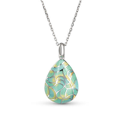 Jeulia "Fille du vent" Collier Émail Argent Sterling