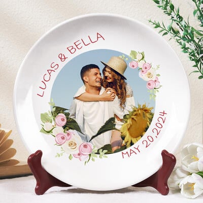 オリジナル 写真入り メモリアル 記念 皿 プレート 食器 - Drawelry.jp