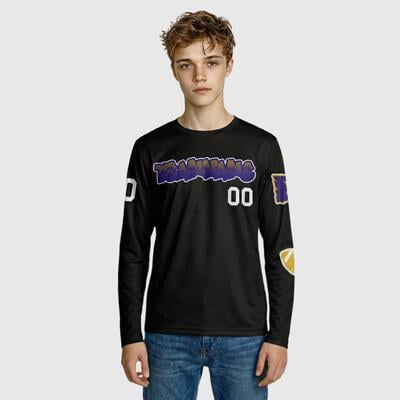 Custom Black T-Shirt-Baltimore-Inspired Fan Tee with Personalized Name & Number