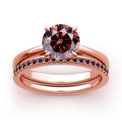 Jeulia Classic Round Cut Sterling Silver Ring Set